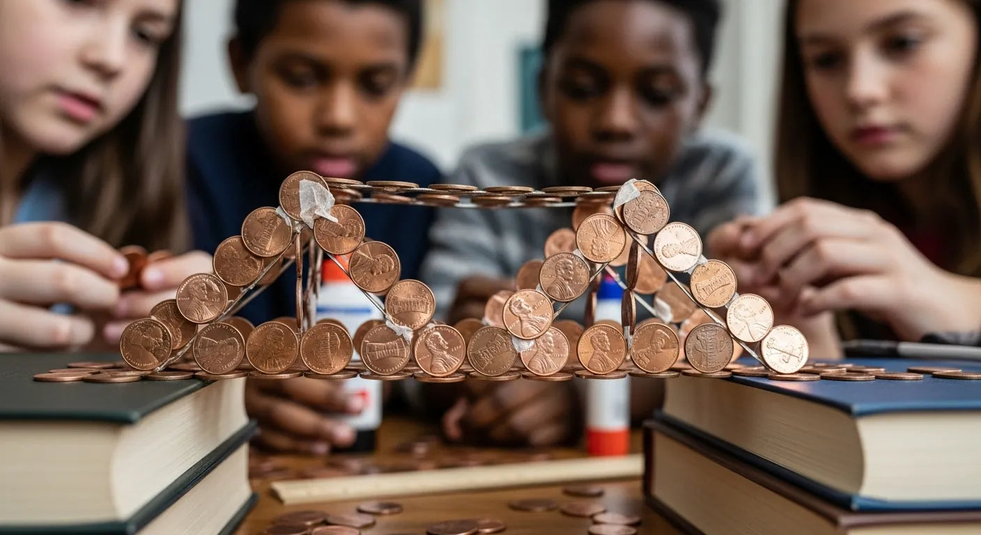 Build the Strongest Penny Bridge: A STEM Challenge | I'm the Chef Too