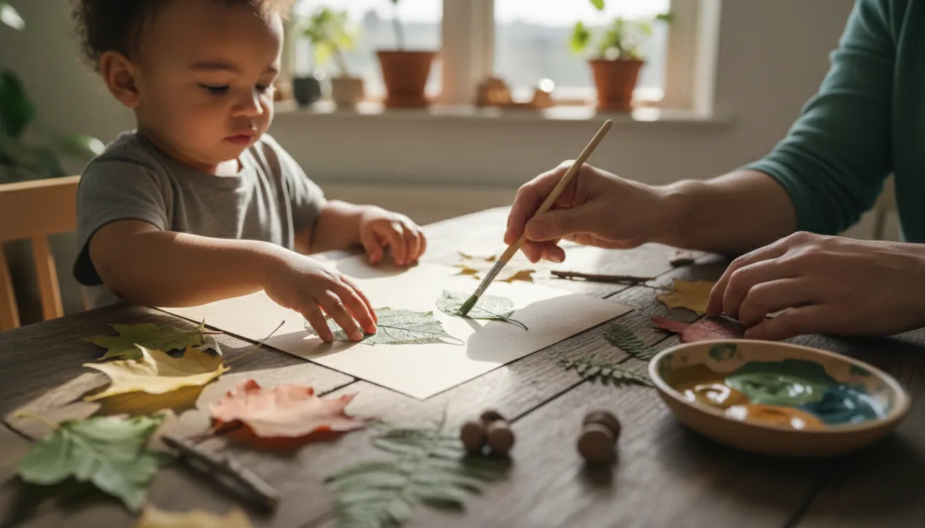Creative Toddler Craft With Leaves: Easy Nature Art | I'm the Chef Too