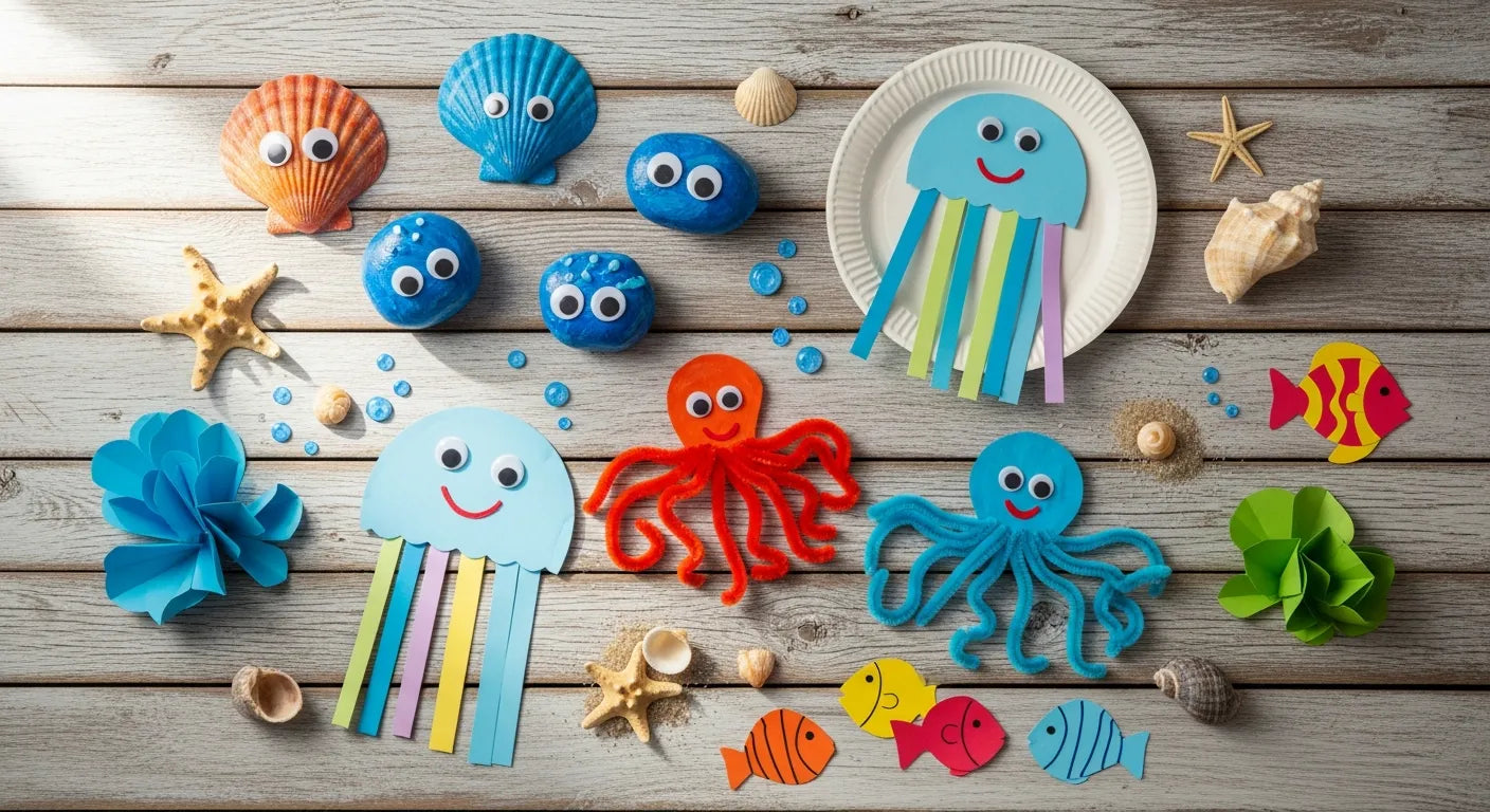 25 Creative Ocean Crafts for Kids: Fun STEM & Art Ideas