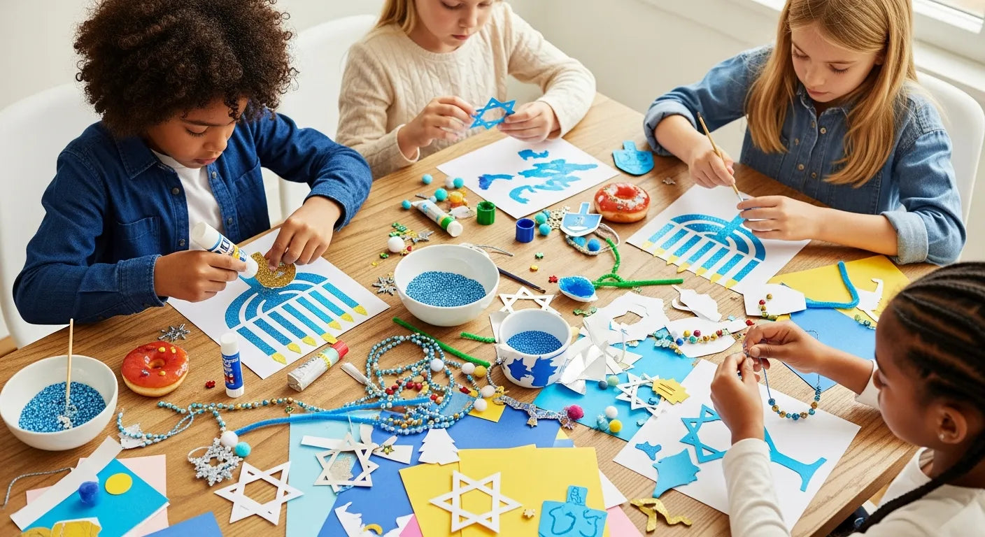 Festive Hanukkah Crafts for Kids | I'm the Chef Too, image size:1408x768