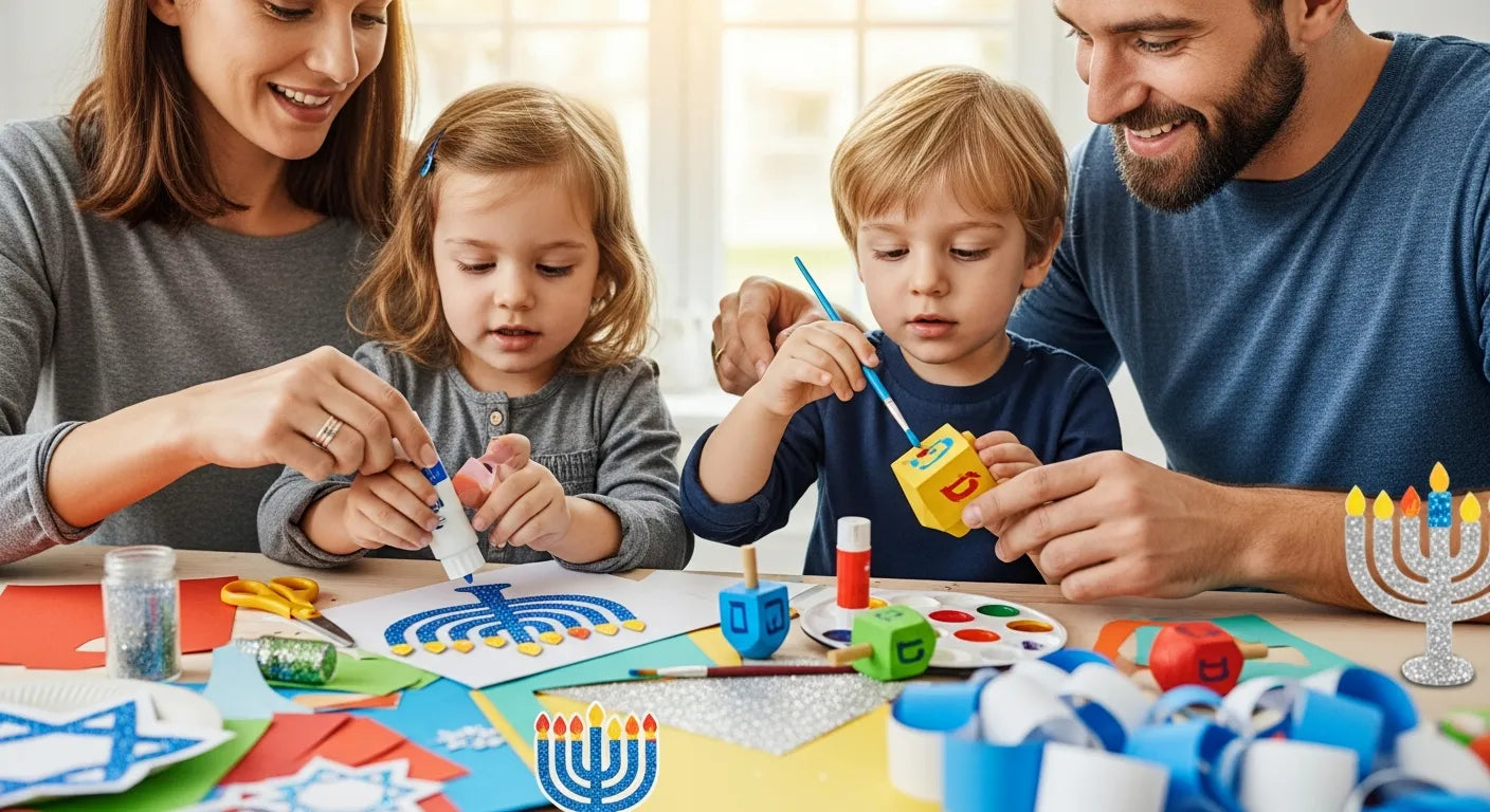 Joyful Hanukkah Crafts for Kids \u0026 Family Fun | I'm the Chef Too, image size:1408x768