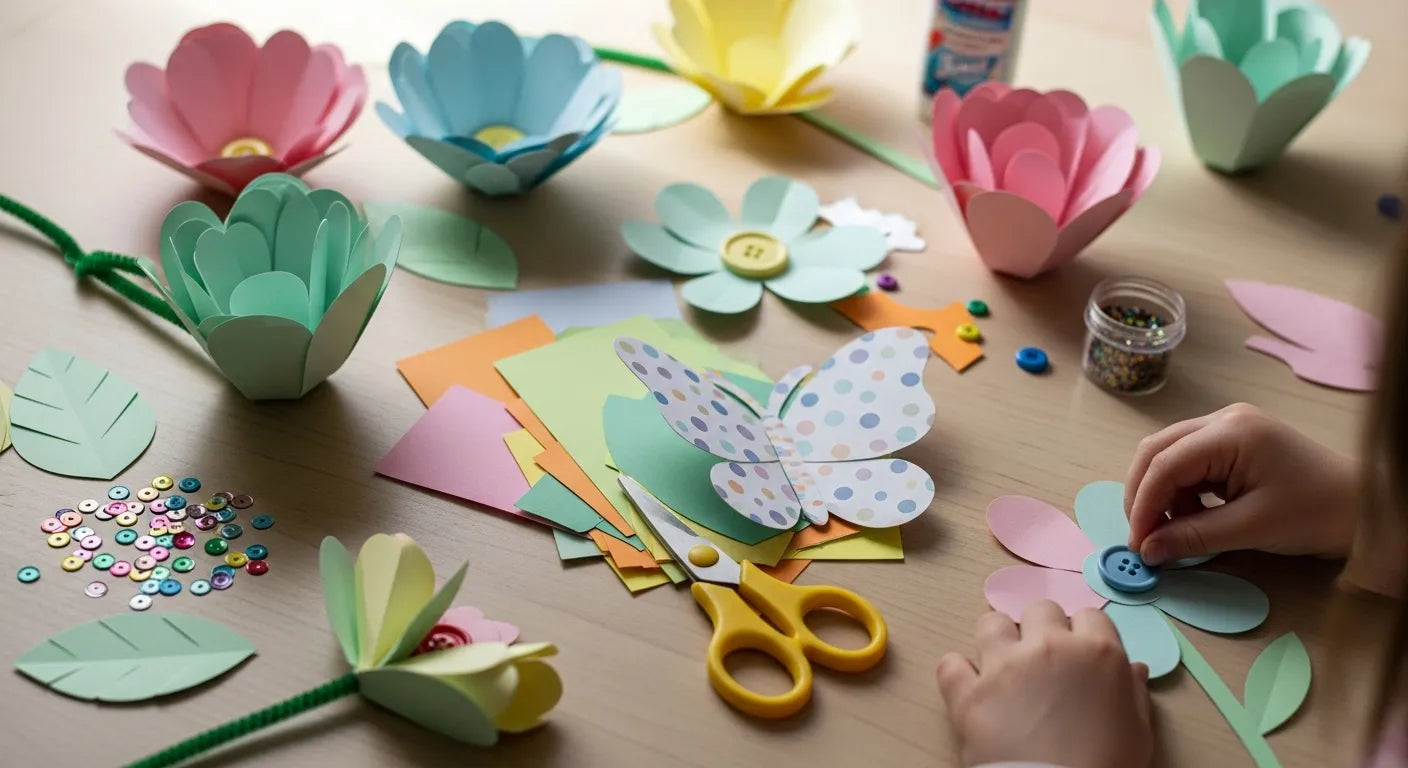 Paper Spring Spring Activities Blooming Fun: Delightful Spring Paper Crafts for Kids | I'm the Chef Too