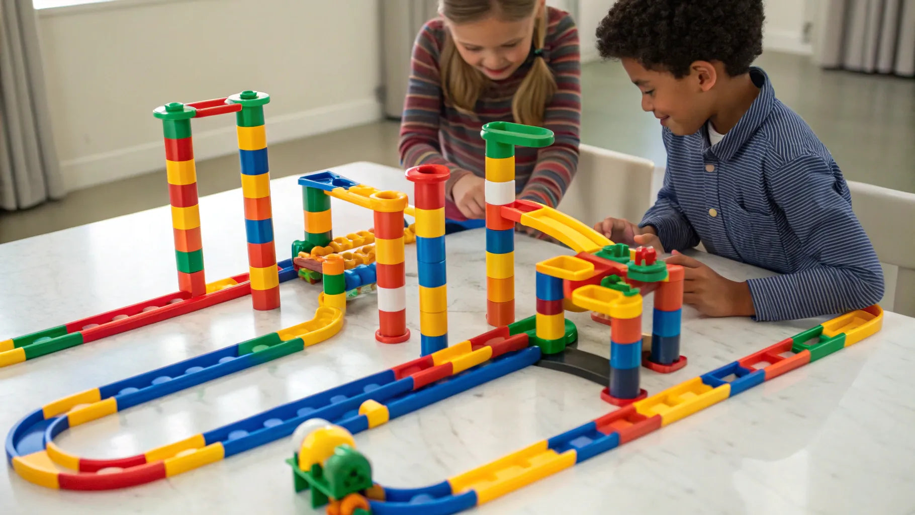 Marble Course Using Gravity Master Physics with a Fun Marble Run STEM Activity