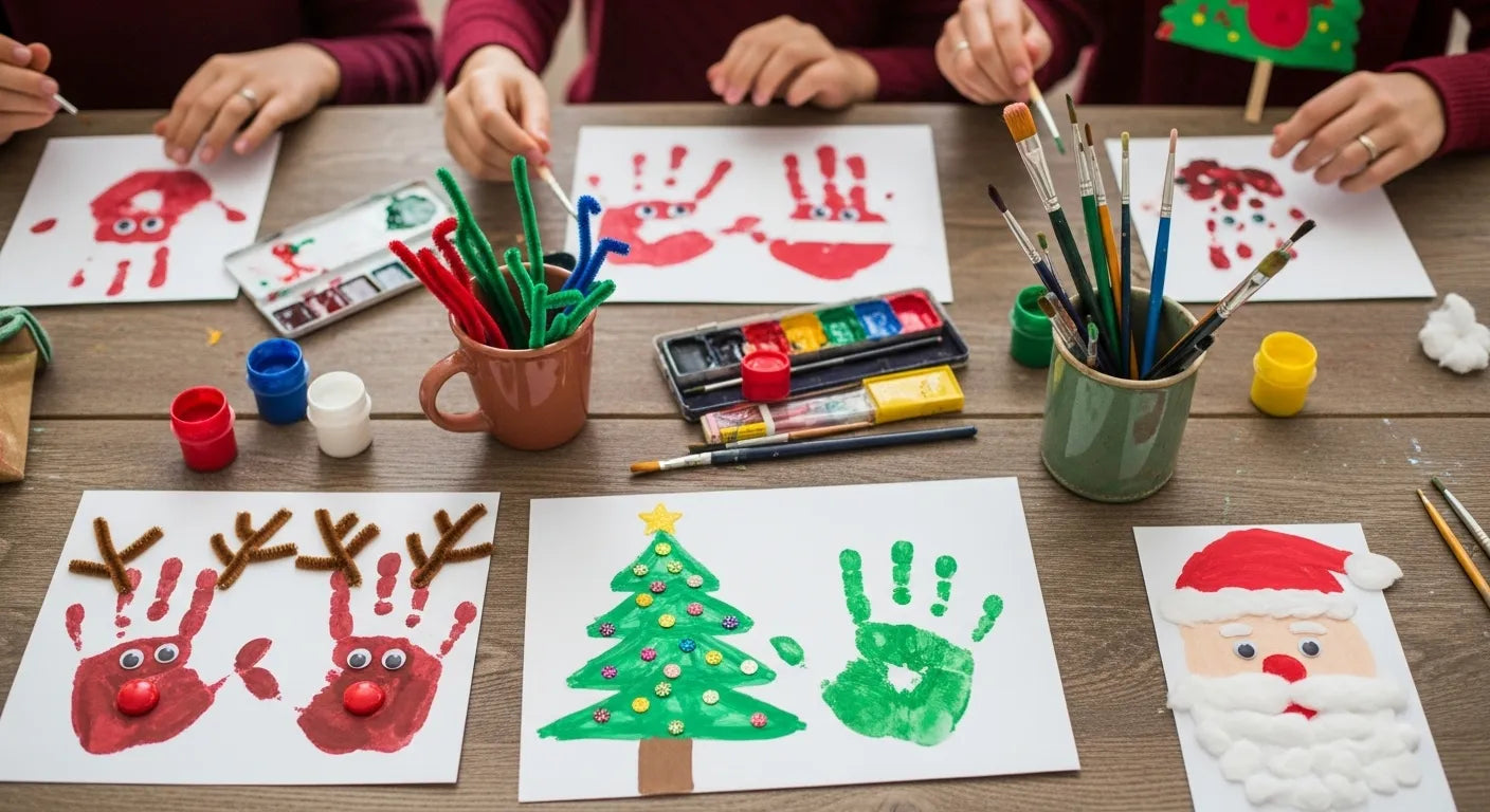 Christmas Handprint Crafts for Kids & Family Fun | I'm the Chef Too