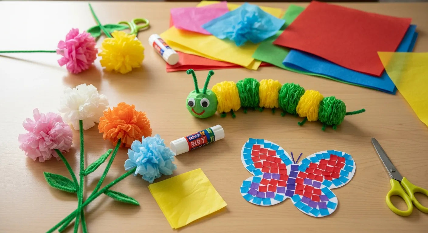Issue Paper Crafts Tissue Paper Crafts for Kids: Creative & Educational Ideas