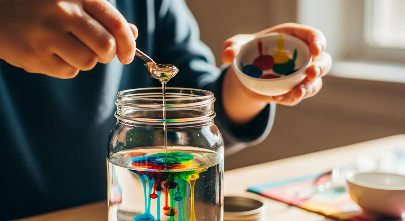 Easy Fireworks in a Jar Science Experiment for Kids