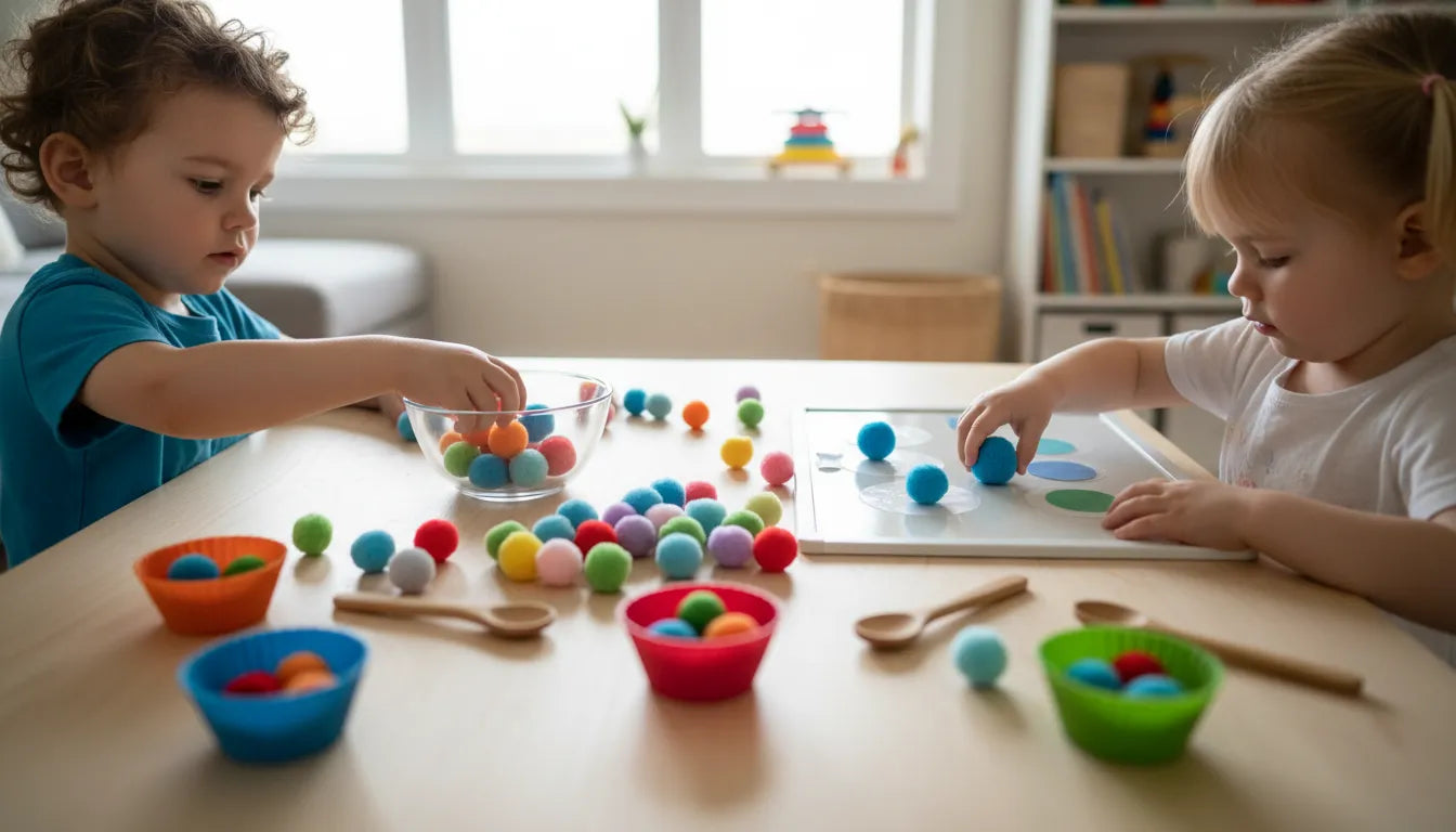 Creative Toddler Activities with Pom Poms for Early Learning | I'm the ...