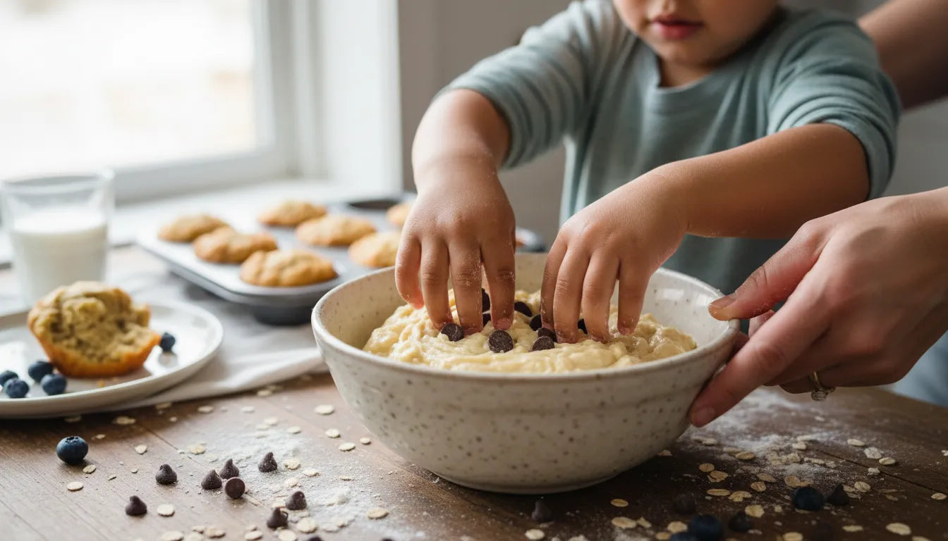 Easy and Fluffy Toddler Chocolate Chip Muffins | I'm the Chef Too