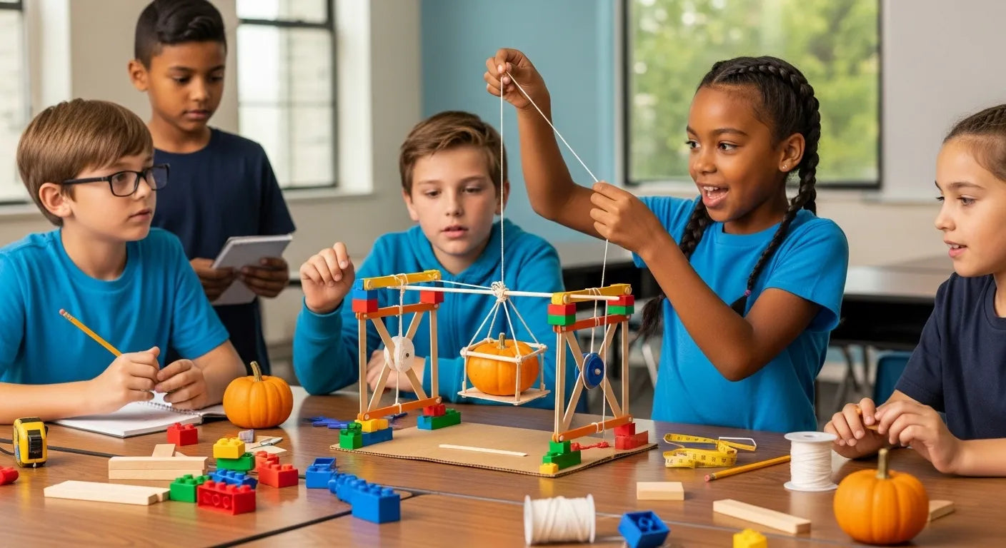 Step Engineering Kids Engaging Pumpkin Elevator STEM Challenge: Engineering Fun for Kids | I ...