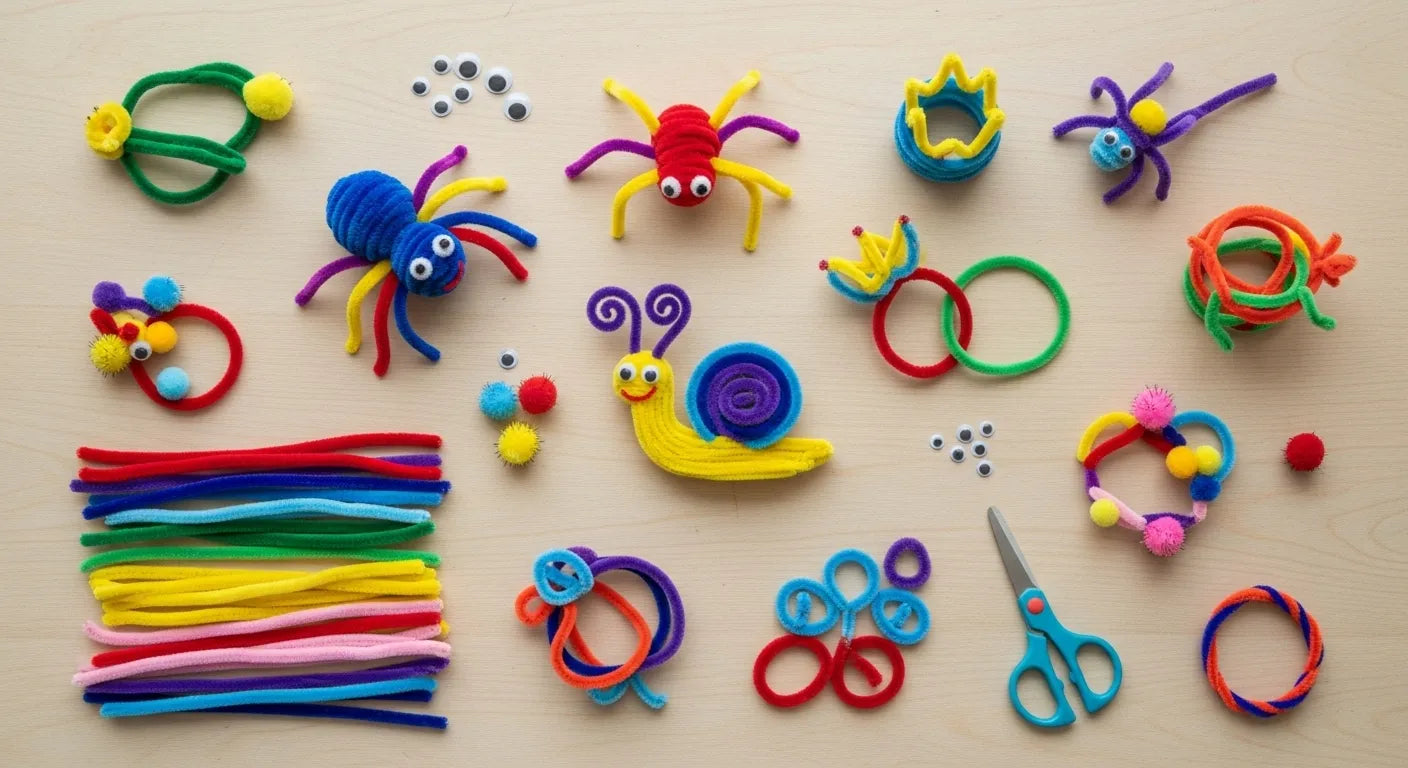 Pipe Cleaner Flowers Step by Step Guide for Easy DIY Crafts 6 https://www.imthecheftoo.com/cdn/shop/articles/fun_chenille_stems_projects_creative_play_for_kids.webp?v=1760685768
