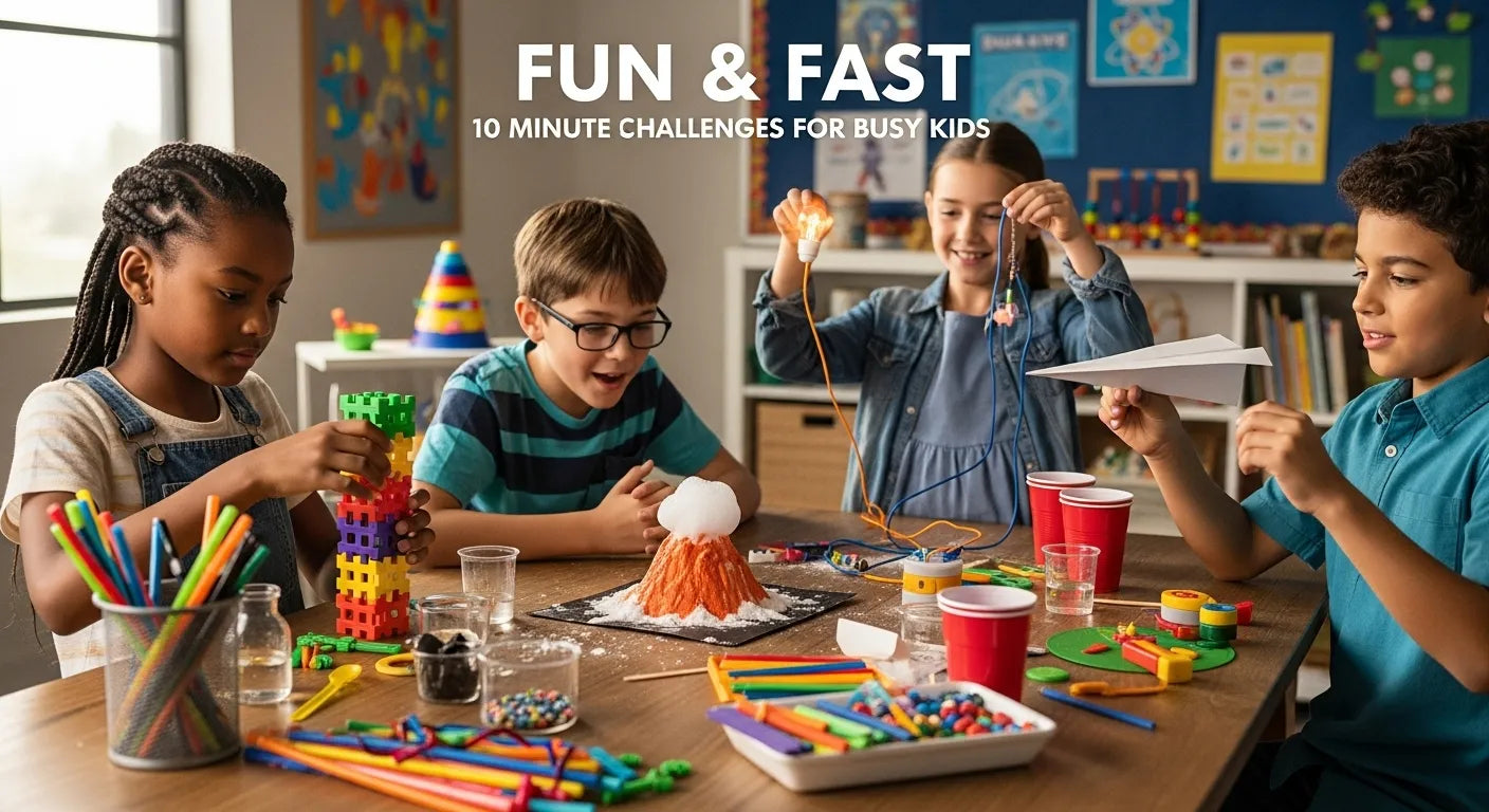 Fun & Fast: 10 Minute STEM Challenges for Busy Kids | I'm the Chef Too