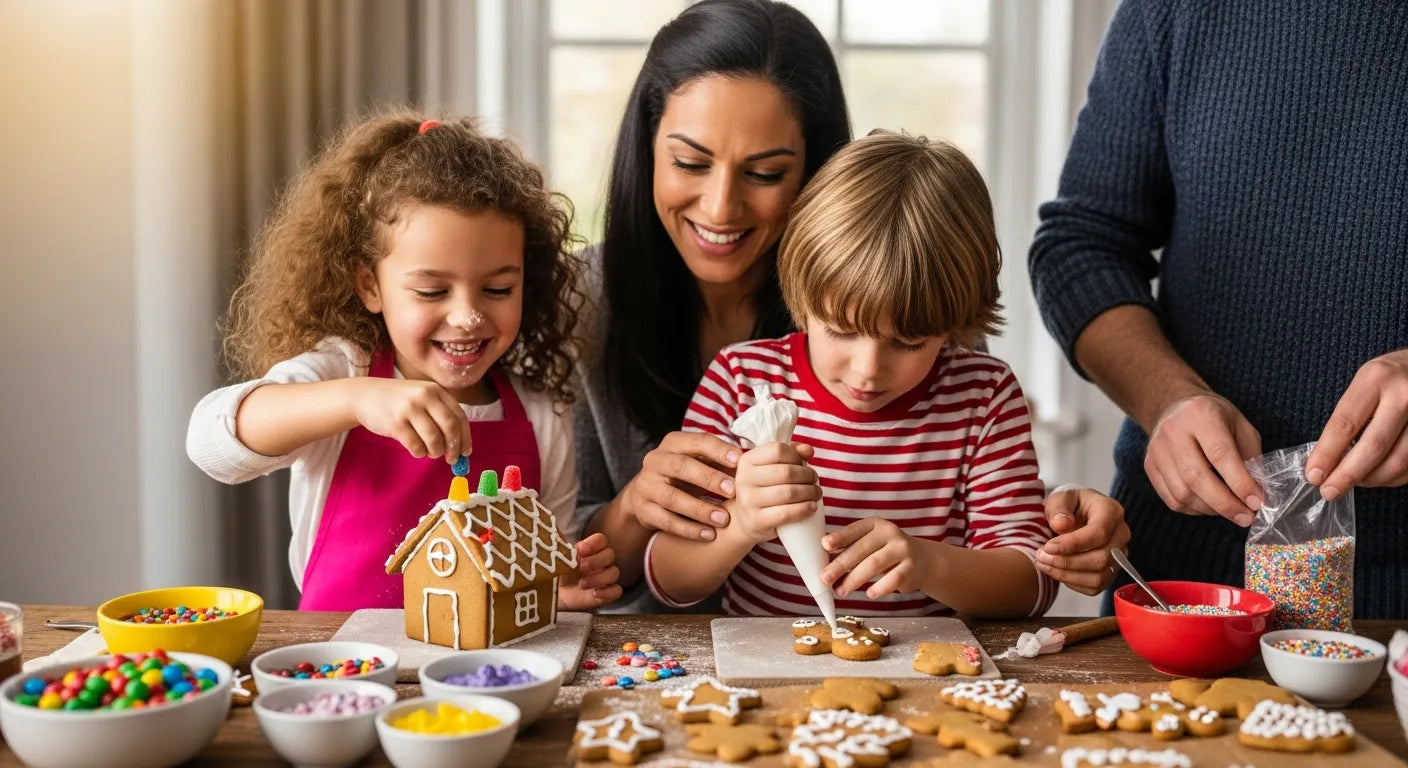 Children Making Gingerbread Fun Gingerbread Craft for Kids & Family Bonding | I'm the Chef Too