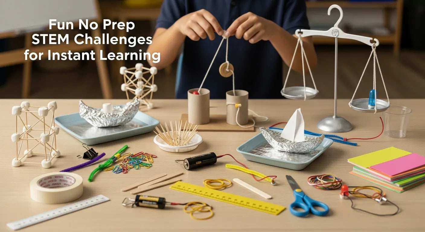 Fun Quick Challenges No Prep STEM Challenges for Creative Learning Success