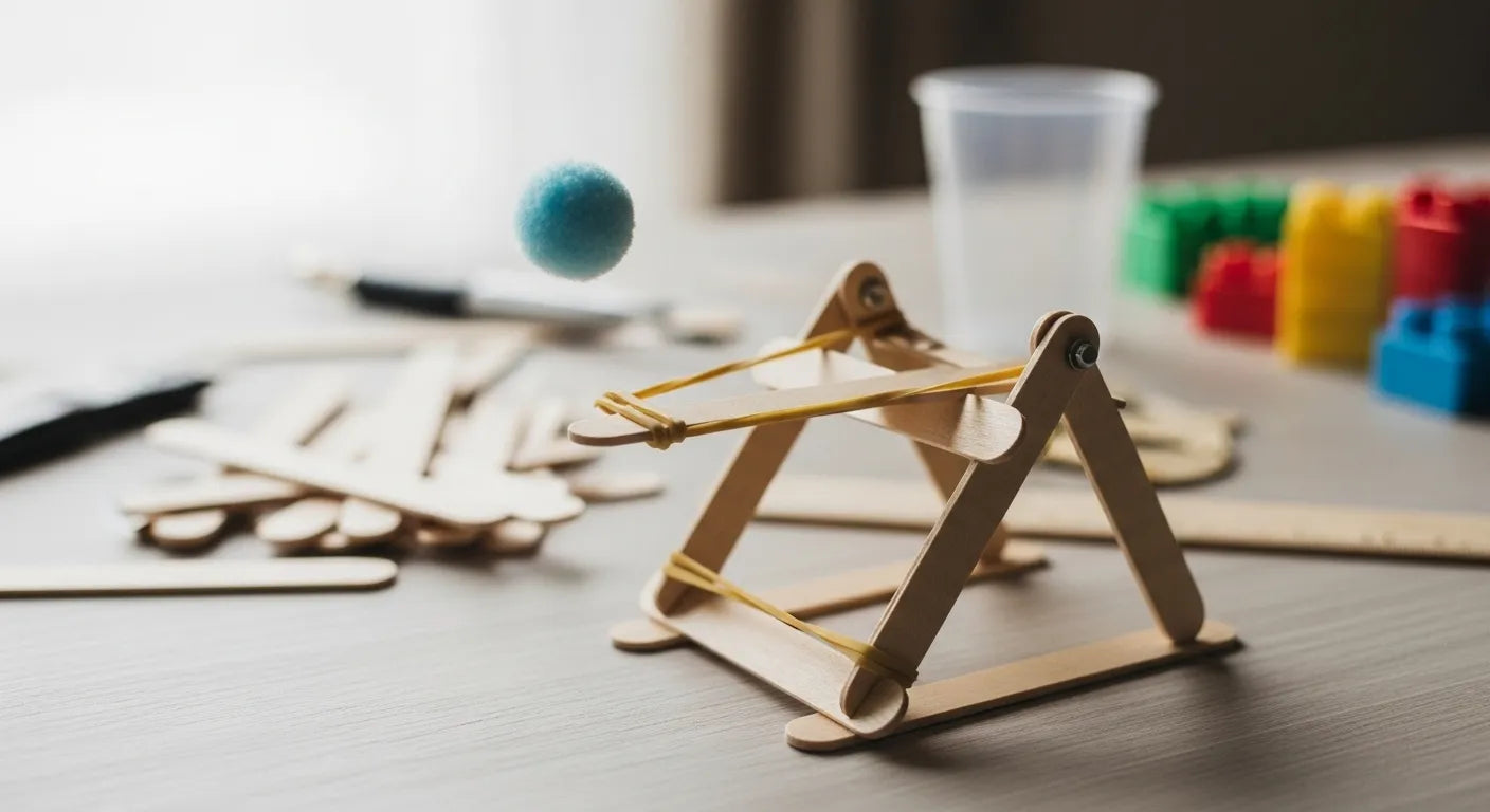 Stem Catapult Ruler Master the Popsicle Stick Catapult Challenge for Fun STEM Engineering