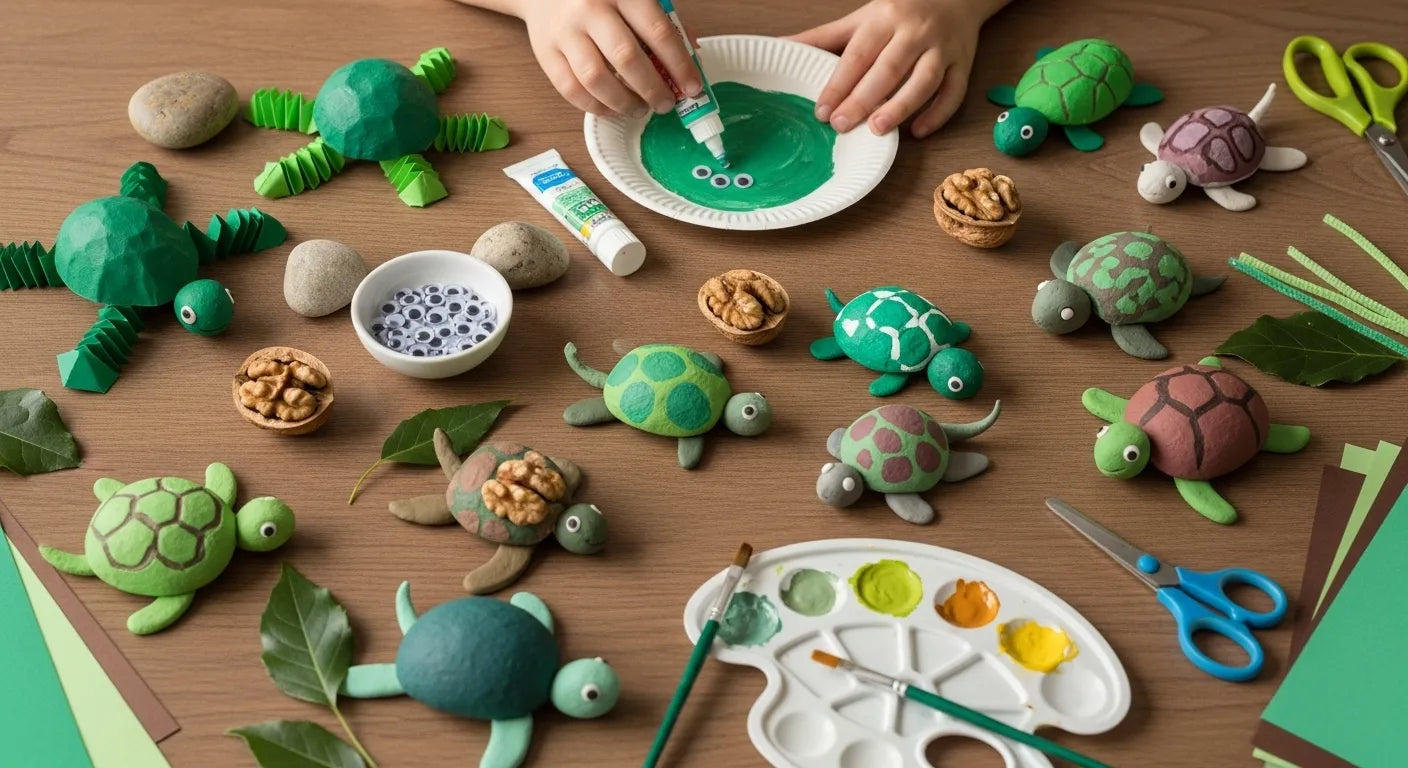Turle Shell Craft Shell-ebrate Creativity: Engaging Turtle Crafts for Kids | I'm the Chef Too