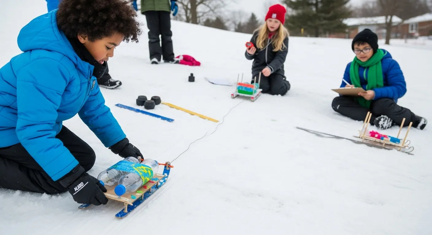 Sled and Slope STEM Challenge: Winter Physics for Kids