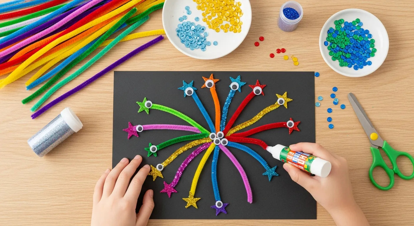 Spark Imagination: Dazzling Firework Craft for Kids | I'm the Chef Too