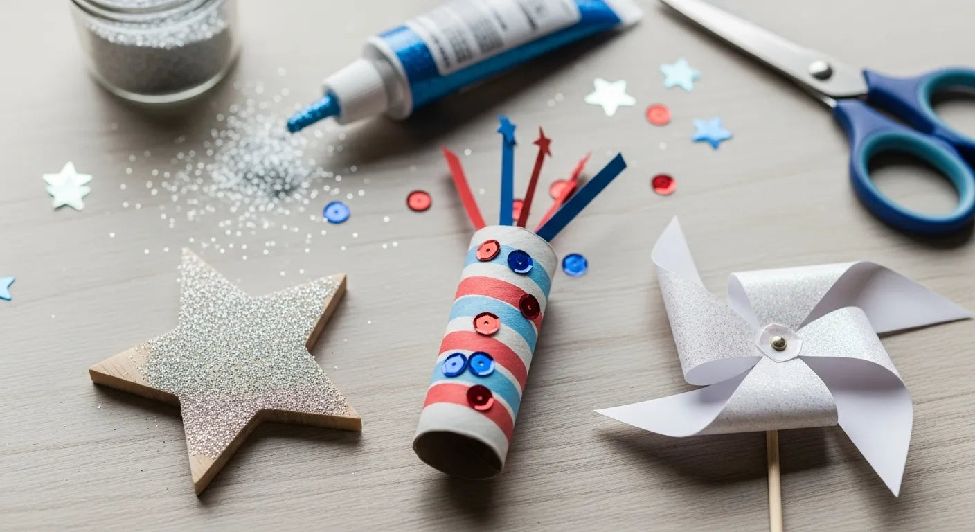 Sparkling Fourth of July Crafts for Kids | I'm the Chef Too