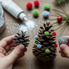 Sparkling Pine Cone Christmas Tree Craft for Kids