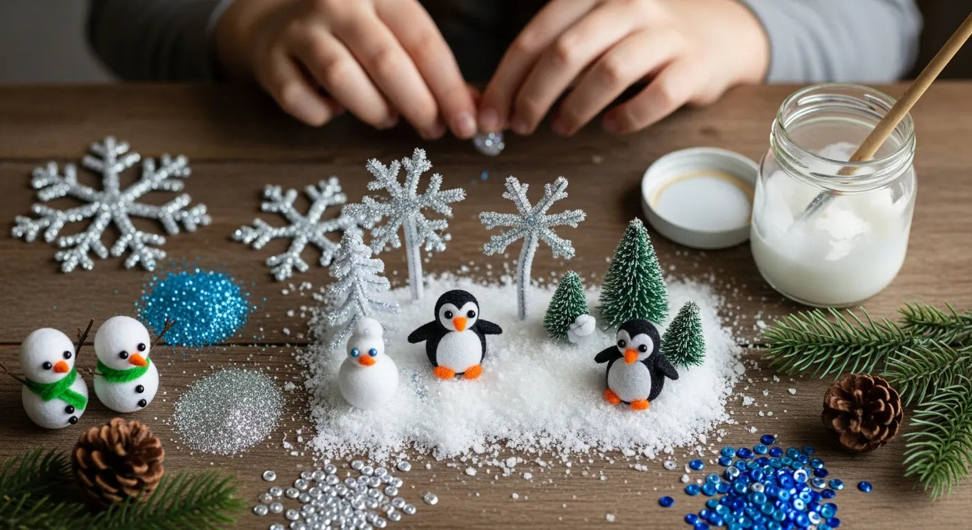 Sparkling Snow Crafts for Kids: Winter Wonders at Home | I'm the Chef Too