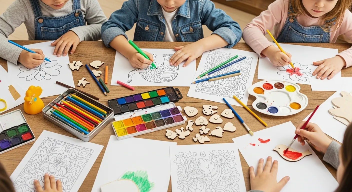 Vibrant Worlds: Unleash Creativity with Coloring Crafts for Kids | I'm ...