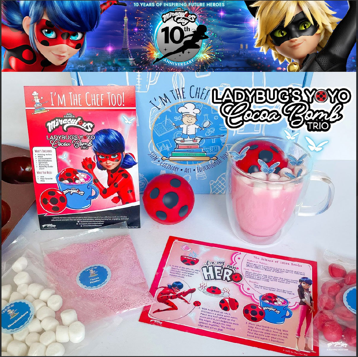 PREORDER Miraculous Ladybug's YoYo Cocoa Bomb Trio