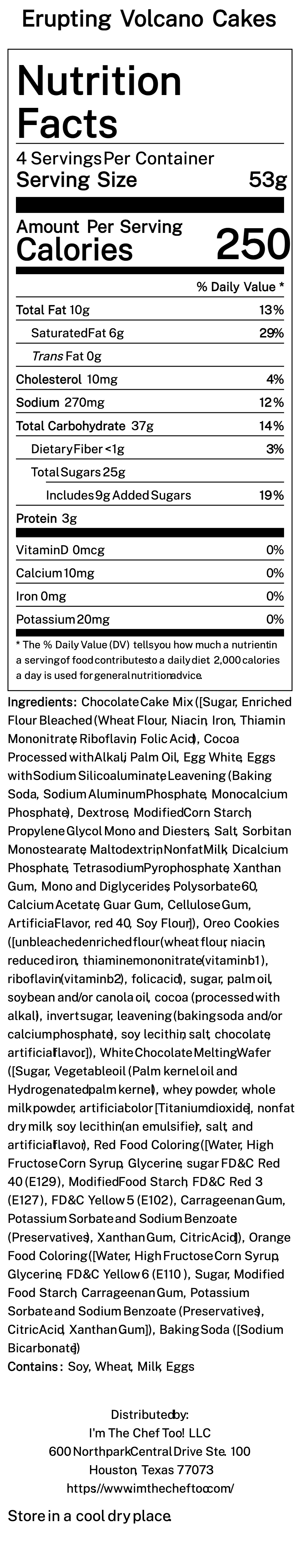 Erupting Volcano Cakes Kit