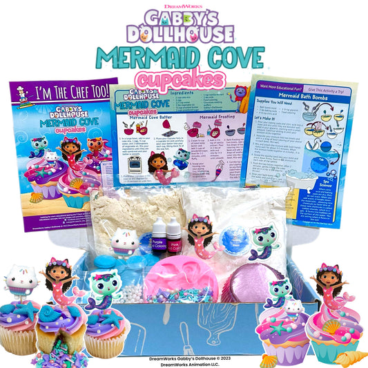 NEW! Gabby’s Dollhouse Mermaid Cove Cupcakes